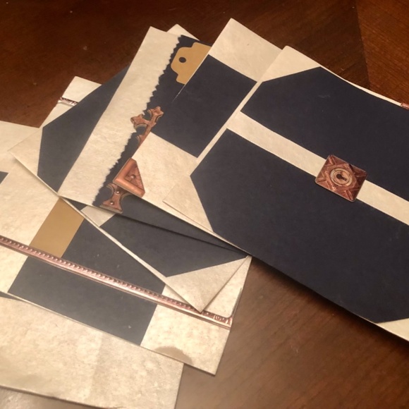 Handmade Victorian style stationary  6 piece with baby’s breath vial - Picture 4 of 4